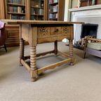 Vintage Houten Bobbin Console Tafel / Sidetable thumbnail 3