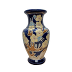 Vintage Franse Keramieken Kobalt Blauwe Vaas thumbnail 5