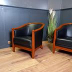 Donkerblauwe Vintage Clubfauteuil 2 Stuks Prijs P/St thumbnail 9