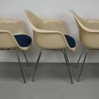 Set Of Three Parchment Fiberglass Dax Armchairs Eames For Herman Miller / Vitra thumbnail 14