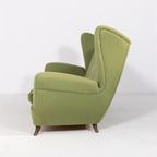 Mid-century Modern Wing Sofa / 3-zitsbank / Bank From Paolo Buffa, 1950’s Italy thumbnail 5
