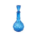 Vintage Karaf Kobalt Blauw Glas Le Smith Glass Co Maan Sterren Sixties Vs 32Cm thumbnail 9