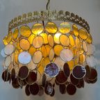 Vintage Schelpen Retro Kleuren Hanglamp Capiz Lamp Kroonluchter thumbnail 4