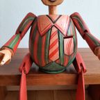 Grote Oude Zeldzame Houten Pinokkio Pop Italy thumbnail 4