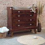 Franse Vintage Commode Met Wit Marmeren Blad thumbnail 8