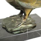 Art Deco Duif Beeldje Sculptuur Marmeren Basis Gesigneerd R. Scali Ca 1930 thumbnail 11