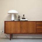 Vintage Houten Dressoir / Sideboard Met 2 Deurtjes En 3 Lades thumbnail 3