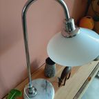 Vintage Ikea Tafellamp Marmer Chroom Melkglas thumbnail 3