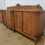Grote Vintage Louis Xv Wandkast, Buffetkast, Dressoir, Ladekast thumbnail 10