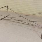 Vintage Postmodern Glas En Metaal Salontafel thumbnail 7