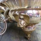 Antieke Verzilverde Godslamp, Kerk Lamp Met Engelen thumbnail 18