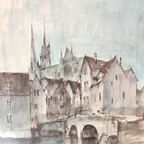 José Van Gucht - Aquarel - Chartres thumbnail 5