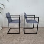 Hennie De Jong, Lichtblauw - Zwart Frame, Set Van 2 Stoelen, thumbnail 8