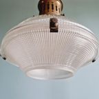 Paar Prismatische Glazen Hangers Van Holophane, 1920-30 thumbnail 14