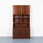 Vintage Danish Walnut Veneer Cabinet / Boekenkast / Buffetkast / Kastfrom 1970’S thumbnail 3