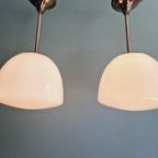 Art Deco Hanglamp In Wit Opaline (4 Stuks Beschikbaar) thumbnail 9