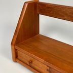 Vintage Wandplank Met Lades, Dyrlund, Massief Teak, Denemarken 1970'S thumbnail 15