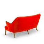 Deense Design Oranje Vintage Sofa Gemaakt Door Cfc Silkeborg, 1960S thumbnail 6