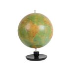 Vintage Wereldbol Eiken Basis Staatkundige Globe Hermann Haack Jaren 70 thumbnail 11