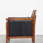 Schuitema Art Deco Design Fauteuil Uit De Decoforma Serie Met Zwart Leer thumbnail 11