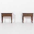 Italian Mid-century Pair Of Nightstands, 1950’s thumbnail 4