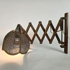 Schaarlamp - Harmonicalamp - Teak - Wandlamp - 60'S thumbnail 6