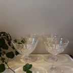 Vintage Kristallen Coupe Champagne Glazen thumbnail 7