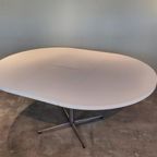 Vintage Eettafel Pastoe Witte Uitschuifbare Tafel Ovaal thumbnail 16