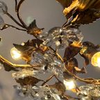 2 Beschikbaar ! 2 Italiaanse Bloemen Plafonieres Echte Vintage Toppers ! Kristal thumbnail 18
