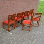 Schuitema Jugendstil Stoelen 6 Stuks Eiken Stoelen thumbnail 6