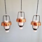 Trio Van Scandinavische Hangers In Opaline En Kopermetaal thumbnail 4