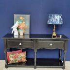 Zwarte Grenen Vintage Sidetable, Landelijke Houten Tafel thumbnail 11