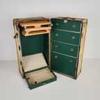 1930S Garderobe Stoomkoffer Van Hartmann – Geitenleren Kist thumbnail 6