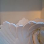 Engelse Vintage Zwanen, Porselein, Witte Plantenbakjes thumbnail 4