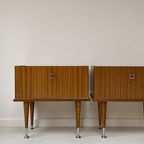 Vintage Set Teak Houten Nachtkastjes thumbnail 4
