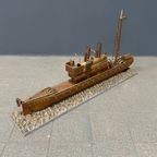 Groot Oud Volkskunst Stoom Schip thumbnail 22