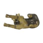 Grote Tempelleeuw Verguld Brons Beeld Thailand Singha Foo Dog 27cm thumbnail 6