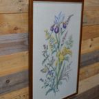 Borduurwerk Wilde Bloemen In Lijst thumbnail 2
