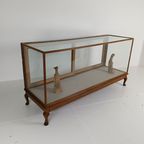 Antieke Grote Glazen Vitrinekast / Toonbank thumbnail 4