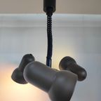 Vintage Original Hüstadt Leuchten 3 Spots Plafondlamp (in Hoogte Verstelbaar) thumbnail 13