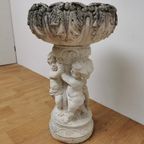 Antieke Tuinvaas Bloembak, Plantenbak Jardinière Op Zuil thumbnail 7