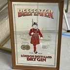 Beefeater Gin Spiegel Vintage Reclame Glas In Lijst thumbnail 5