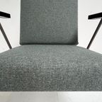 Opnieuw Gestoffeerde Blauwe Gispen 1401 Fauteuil, 1950's thumbnail 11