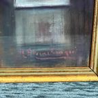 M.Steenbruggen. Stilleven Met Bloemen In Een Blauwe Vaas. thumbnail 4