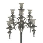 Xxl Candelabra - Floormodel - Holds 9 Candles - Chromed Metal And Glass Tops - 150Cm Tall! thumbnail 6