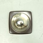 70’S Plafondlamp Bruin Kunststof En Glas 60705 thumbnail 4