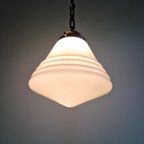 Philips Art Deco-Hanglamp In Witte Opaline, 1930 thumbnail 11