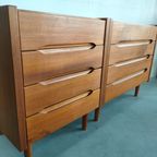 Set Scandinavische Ladekastjes Jaren 60-70 (kleine En Grote, 4 Lades Elk) thumbnail 5
