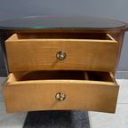 Small Kidney Shaped Cabinet With Glass On Top 1960S thumbnail 6