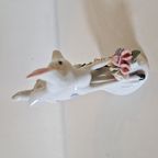 Vintage Beeldje Hertje Porselein Hert Met Bloemen thumbnail 2
